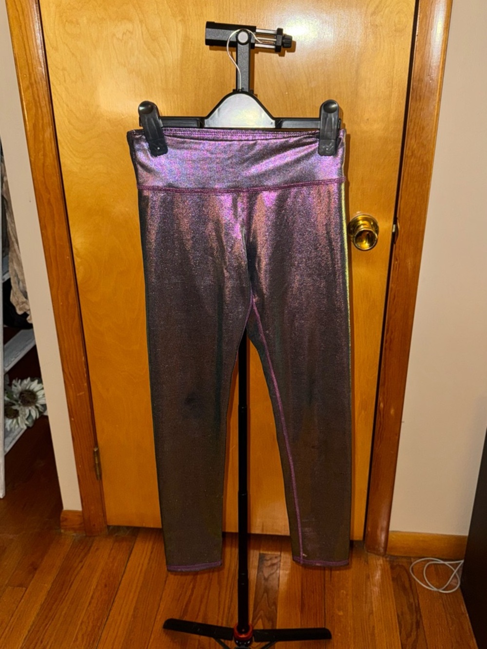 Old Navy Metallic Iridescent Purple Leggings